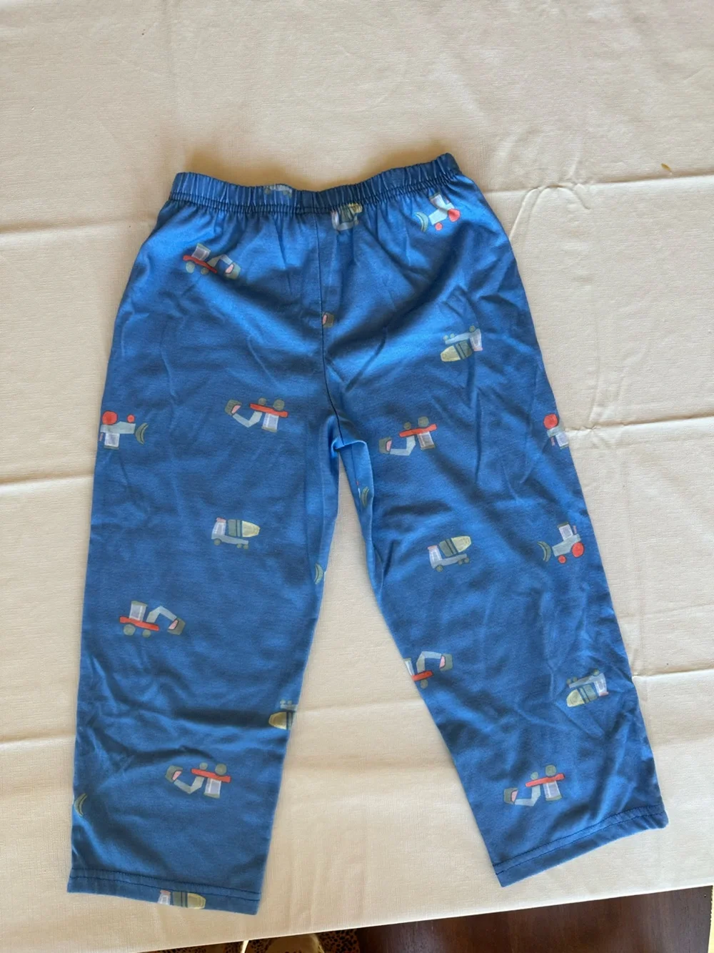 Carter's White and Blue Construction Truck Kids Pajama Set